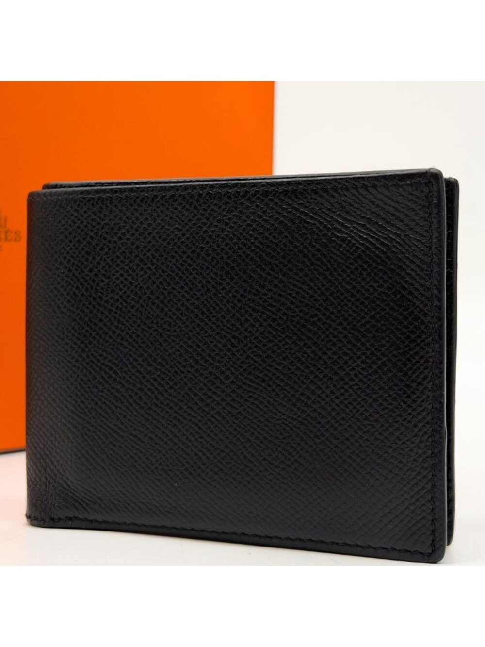 Hermes Citizen Twill Compact Billfold Veau Epsom Silk'in Wallet